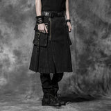 Gingham Man Oberhalb des Knies Scheide Schwarzer Punkrock