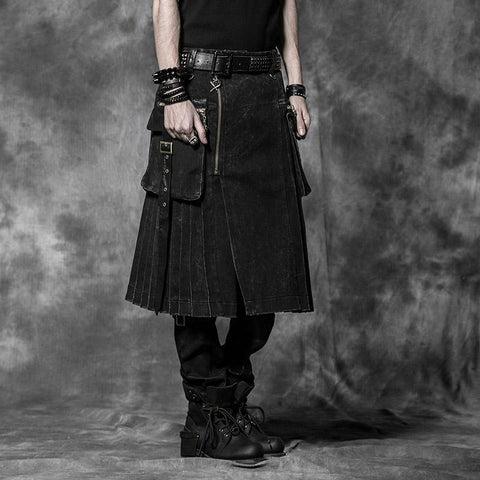 Gingham Man Oberhalb des Knies Scheide Schwarzer Punkrock