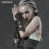 Steampunk Imitation Crocodile PU Handschuhe