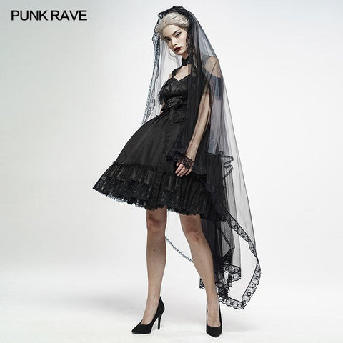 Gothic Zombie Bride Gradient Veil