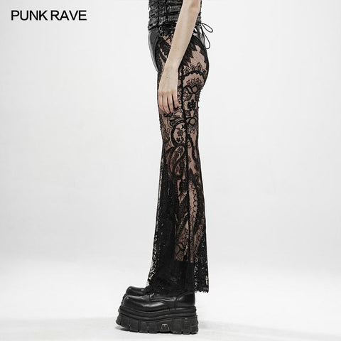 Transparente transparente Hose mit Paisley-Muster