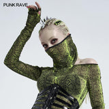 Punk fluoreszierendes Serpentin bedrucktes dreieckiges Gesichtstuch
