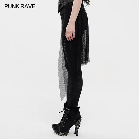 Goth schwarze Flammengamaschen