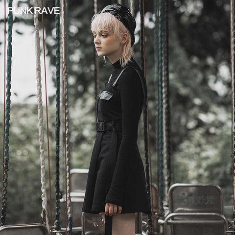 Militärisches asymmetrisches Slip-Kleid der Serie "Hardcore Girl"