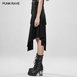 Punk Rock Irregular Skirt - Stoff