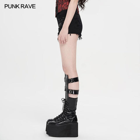 2021 Frauen Punk Ripped Denim Shorts