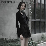 Mesh Patchwork Rock mit hoher Taille