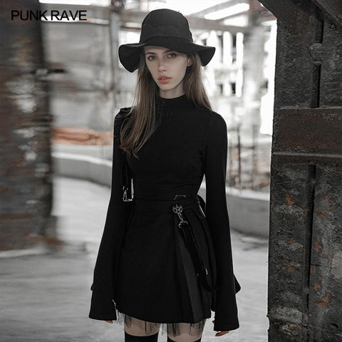Dark Girl Ein Pendel Plaid Suspender Half Skirt