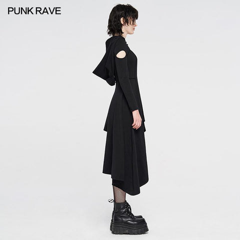 Punk gestrickte asymmetrische Kleider