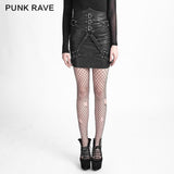 New Fashion Lady Bandage Hoch taillierter Leder Punk Rock