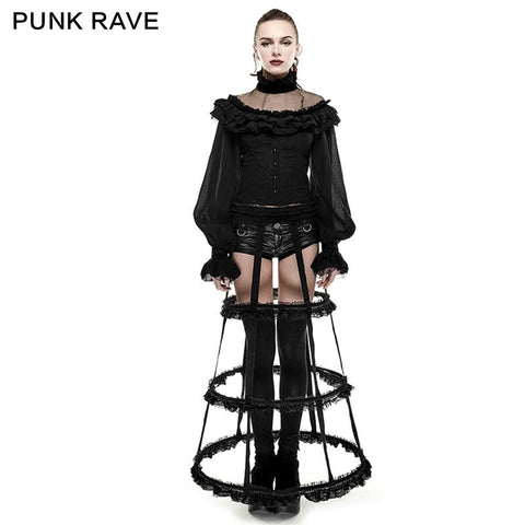 Lolita Style verstellbare Banked Lace Pattern Bustle Gothic Kleider