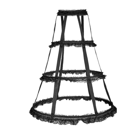 Lolita Style verstellbare Banked Lace Pattern Bustle Gothic Kleider