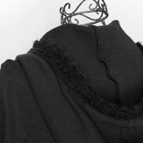 Fashion Ladies Knitted Black Wool Hood Zubehör