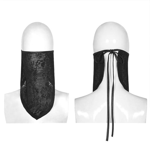 Dreieckiges Gesichtstuch aus gotischem Jacquard