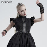 Punk tägliche Rhombus Mesh Handschuhe