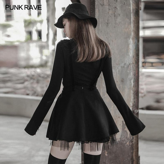 Dark Girl Ein Pendel Plaid Suspender Half Skirt