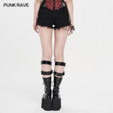 2021 Frauen Punk Ripped Denim Shorts