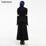 Gotisches rotäugiges, mit Spinnen besticktes Kleid