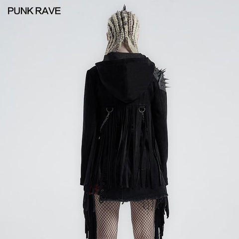 Punk hübsche Kapuzenjacke mit Quaste