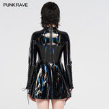Punk Glitzerndes sexy kurzes Kleid