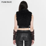 Punk Short Stand Collar Weste