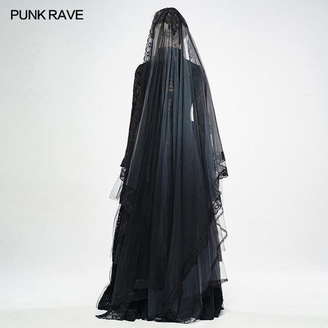 Gothic Zombie Bride Gradient Veil