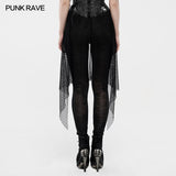 Goth schwarze Flammengamaschen