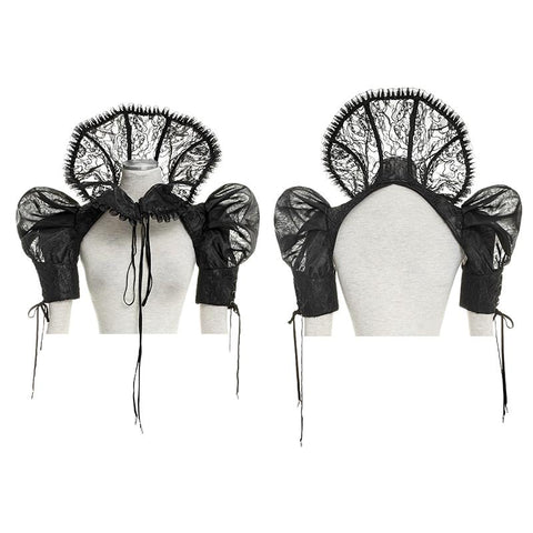 Palace Black Women Blumenmuster Gothic Lace Collar Zubehör