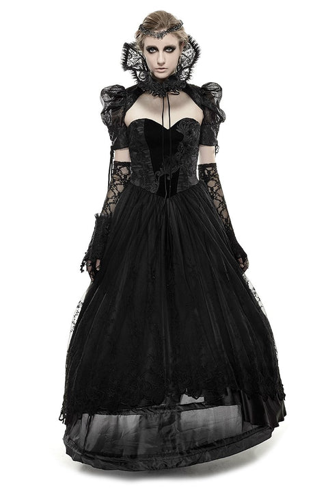 Palace Black Women Blumenmuster Gothic Lace Collar Zubehör