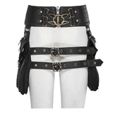 Metallic Eyelets Reißverschlussgürtel über Hüfttasche Zubehör