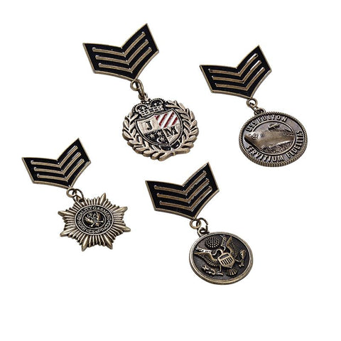 Antike Messing Metall Militäruniform Medaille Zubehör