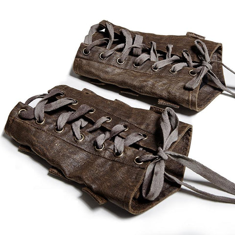 Dunkelbraune Steampunk-Rüstungssets mit verstellbarem Riemen Zubehör