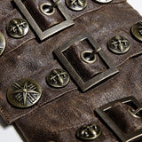 Dunkelbraune Steampunk-Rüstungssets mit verstellbarem Riemen Zubehör