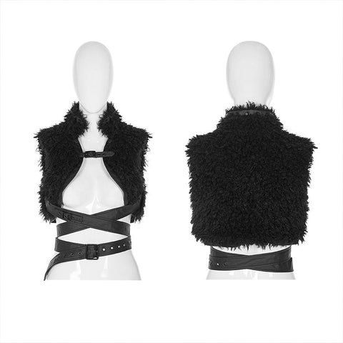 Punk Short Stand Collar Weste