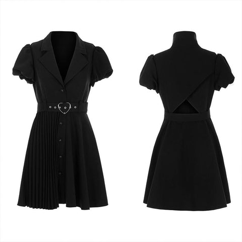 Faltenkleid im Hemdstil
