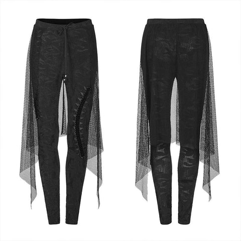 Goth schwarze Flammengamaschen