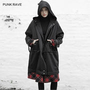 Gitterstich Lange Jacke (mit Taille)