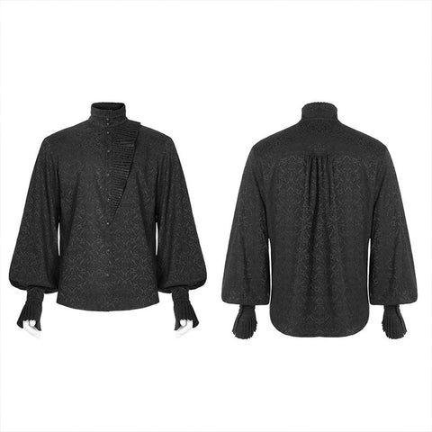Gothic Daily Jacquard Langarmhemd