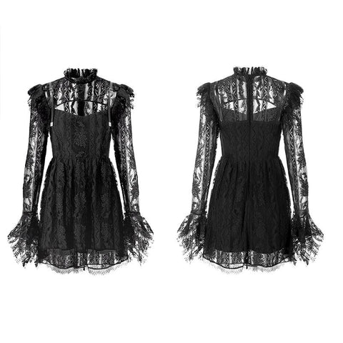 Aushöhlendes Spitzenkleid