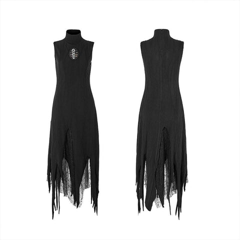 Darkness Magic unregelmäßiges Strickkleid