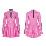 Punk Glitzerndes sexy kurzes Kleid