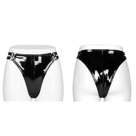 Glamour Tight High Waist Glossy PU T-Back oder THORNG