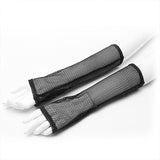 Punk tägliche Rhombus Mesh Handschuhe
