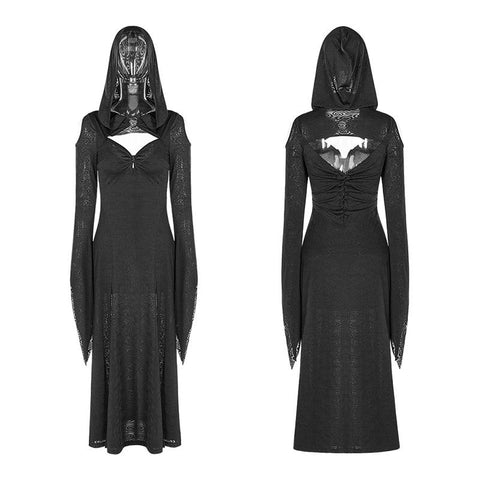 Gotisches Kleid der wilden Hexe mit Hut