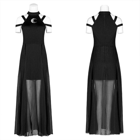 Gesticktes mittellanges Kleid