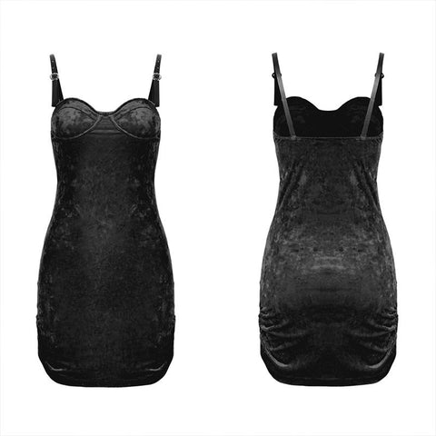 Samt Wickel Hosenträger Rock