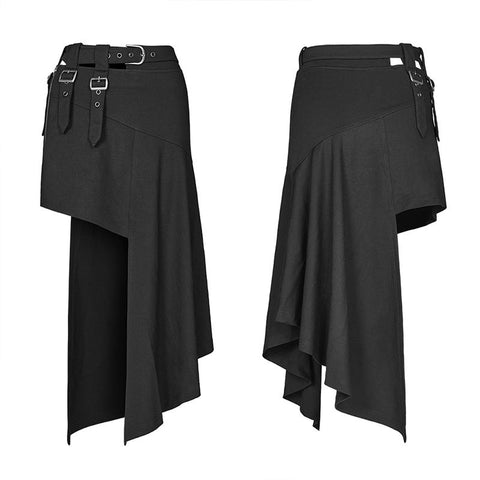 Punk Rock Irregular Skirt - Stoff