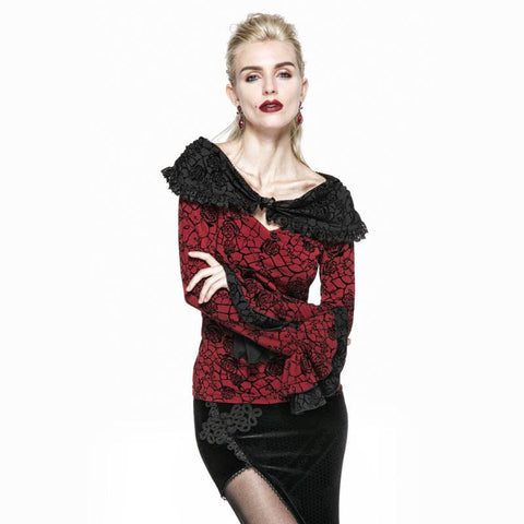 Retro Long Top T-Shirt Baumwolle Frau Mode Gothic T-Shirt