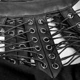 Schwarz Sexy Spinnenmuster 100% Baumwolle Skinny Backless Punk Shirts