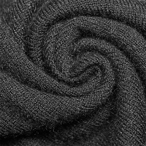 Hoher Kragen Pullover mit unregelmäßigem Saum